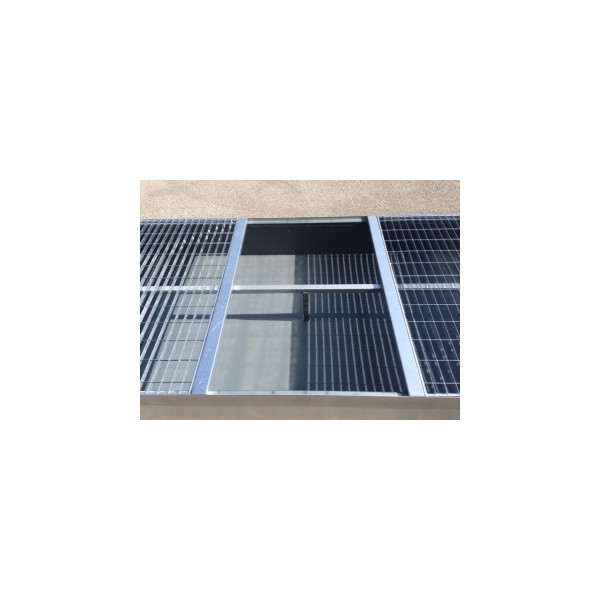 Cubeto elevado para 2 grg's en acero galvanizado con recubrimiento de resina de EPOXI